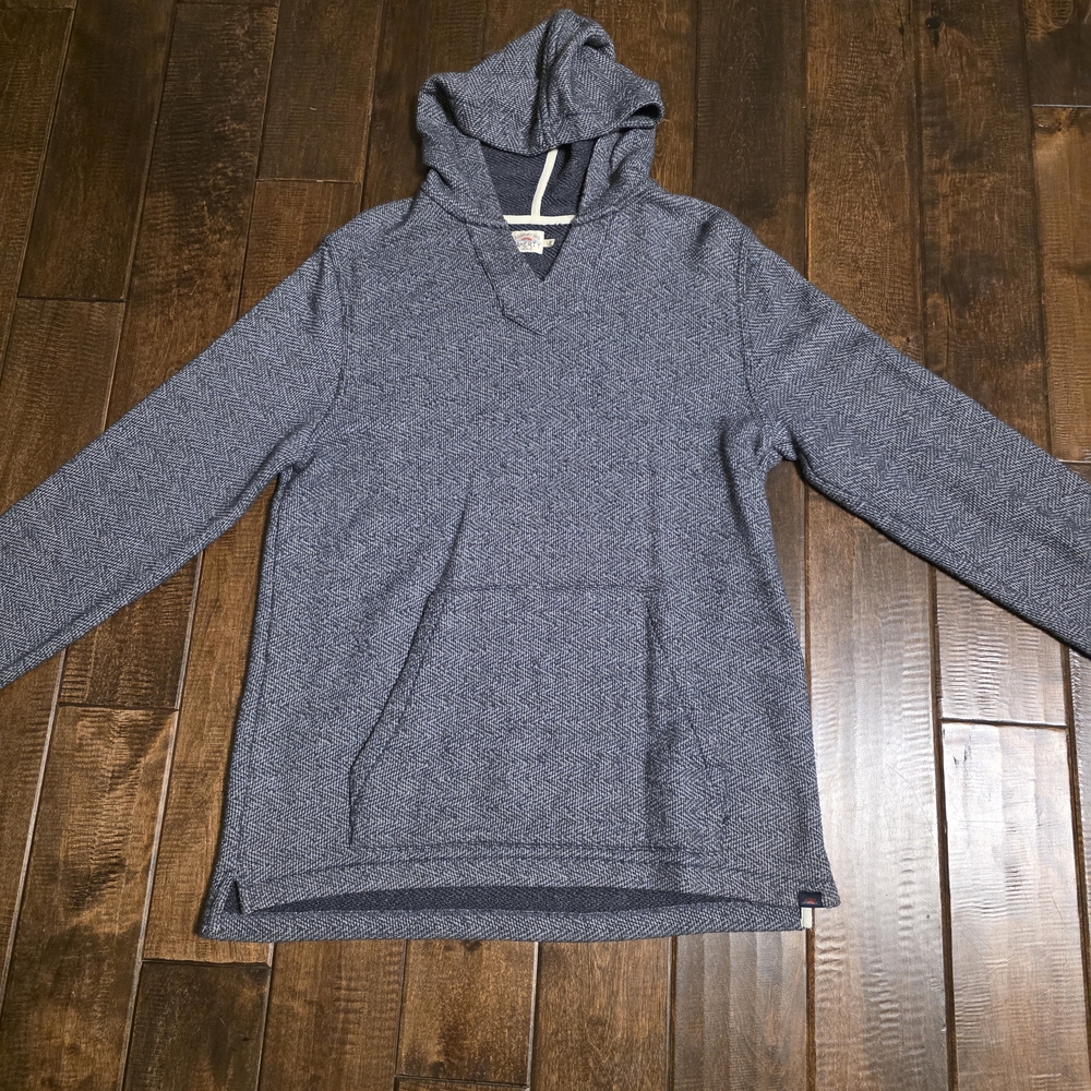 Faherty Men's Blue Hooded Hoodie.